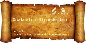 Osztovics Mirandolina névjegykártya